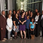 Members of the Lacks family with author Rebecca Skloot