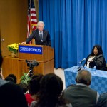 Dr. Robert Blum and Harriet Washington during breakout session