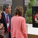 Guests viewing art show