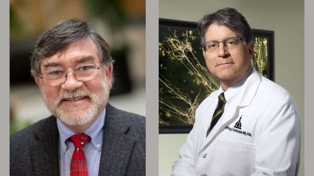 Christopher Chute, M.D., Dr.P.H., (left) and Jeffrey Rothstein, M.D., Ph.D. (right) Credit: Johns Hopkins Medicine