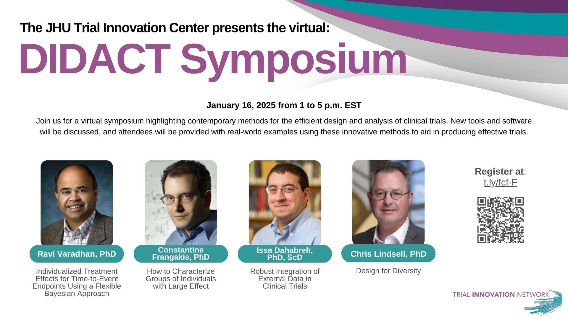 JHU Trial Innovation Center DIDACT Symposium Flyer