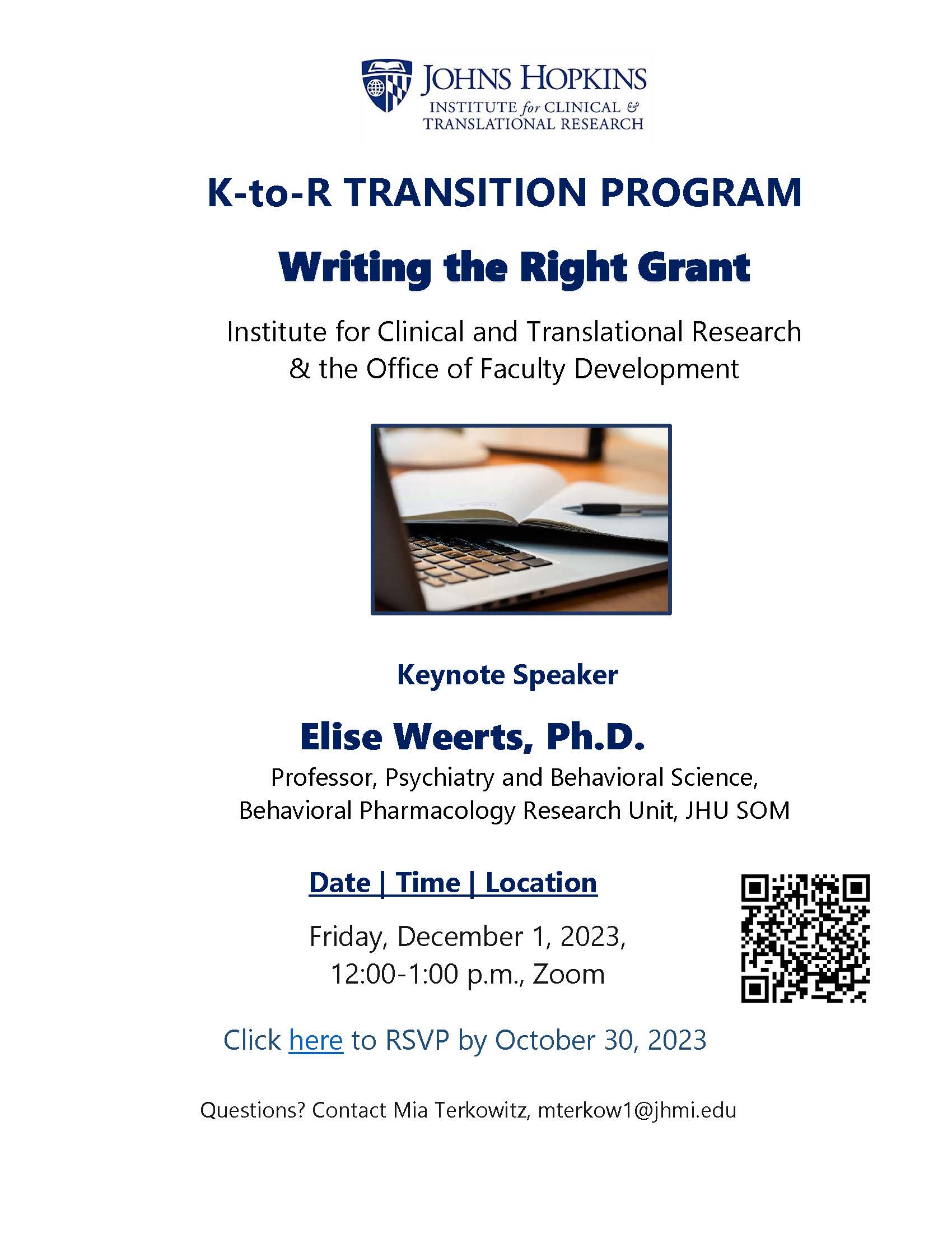K to R Transition Seminar December 1 2023