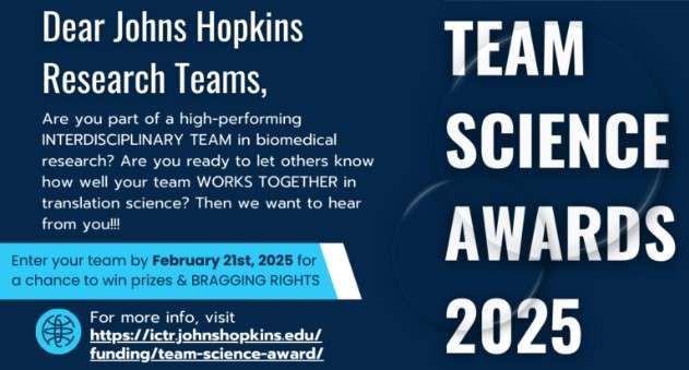 Team Science Award flyer