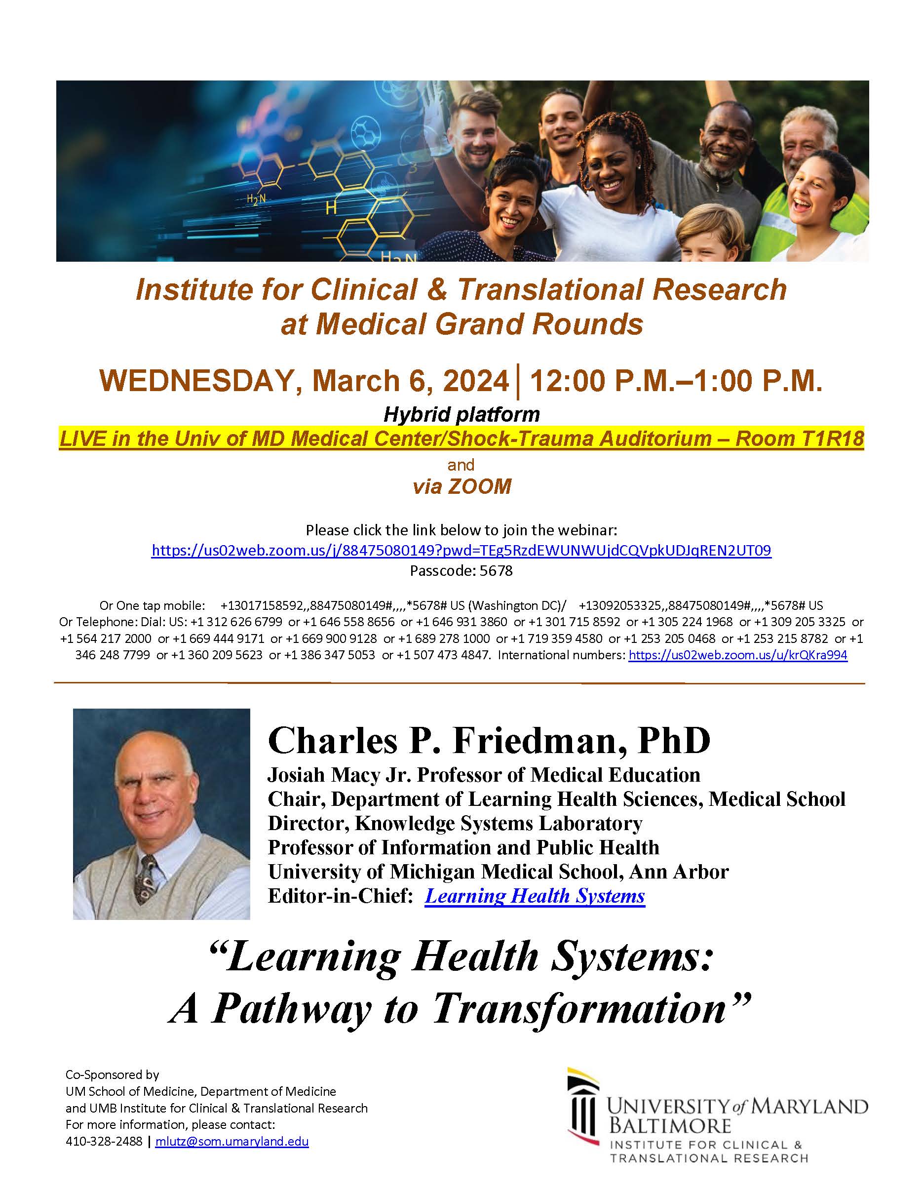 UMB ICTR Grand Rounds March 6, 2024